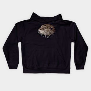 Awesome Pencil Artwork Otter Drawing Kids Hoodie